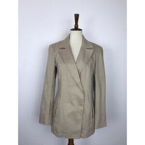 Worth New York Beige Linen Blend Blazer